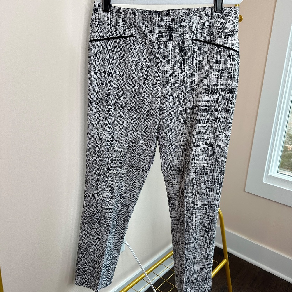 RENAUR WOMENS PULL ON PAANT BLACK AND WHITE SZ 10